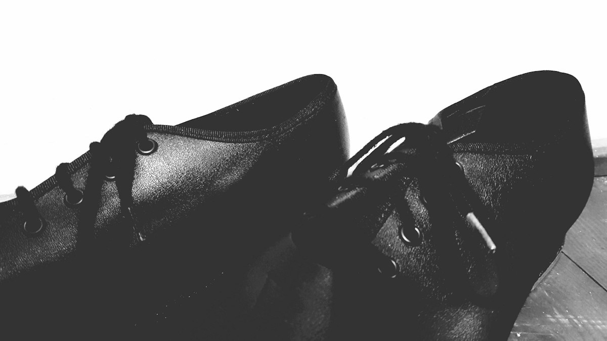Child poverty Sussex: a pair of black school shoes, the kind of everyday essential we help families with